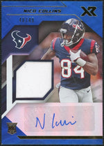 2021 Panini XR #RSA-NCO Nico Collins Blue Rookie Patch Auto /49