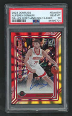 2023 Panini Donruss Dominators Autographs Holo Red and Gold Laser Alperen Sengun #DAASH PSA 10