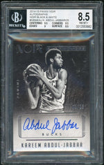 2014 Panini Noir Autographs Noir Black and White Kareem Abdul-Jabbar #NBWKAJ /25 25/25 BGS 8.5