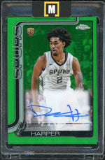 2025 Topps Chrome TCAR-DH Dylan Harper Green Refractor Auto