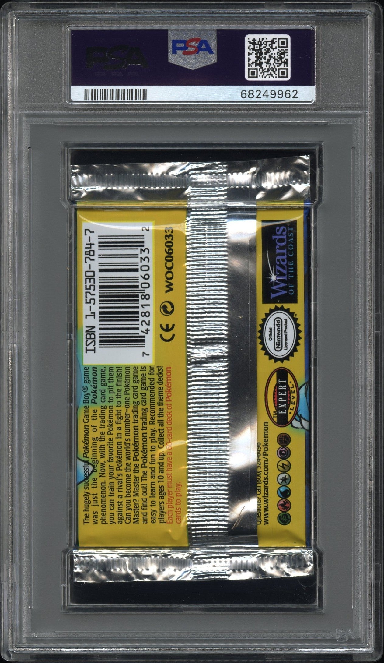 1999 Pokémon Base Set Blastoise Booster Pack PSA 9