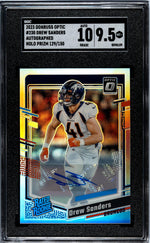 2023 Panini Donruss Optic Holo Drew Sanders #230 RC Auto /150 SGC 9.5 Auto 10