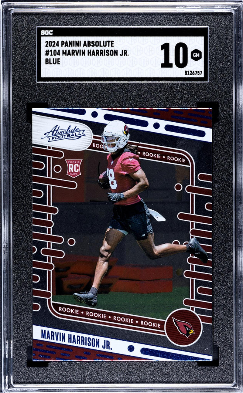2024 Panini Absolute #104 Marvin Harrison Jr. Blue SGC 10