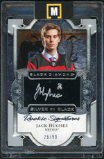 2019 Black Diamond SBRS-JH Jack Hughes Silver on Black Auto /99