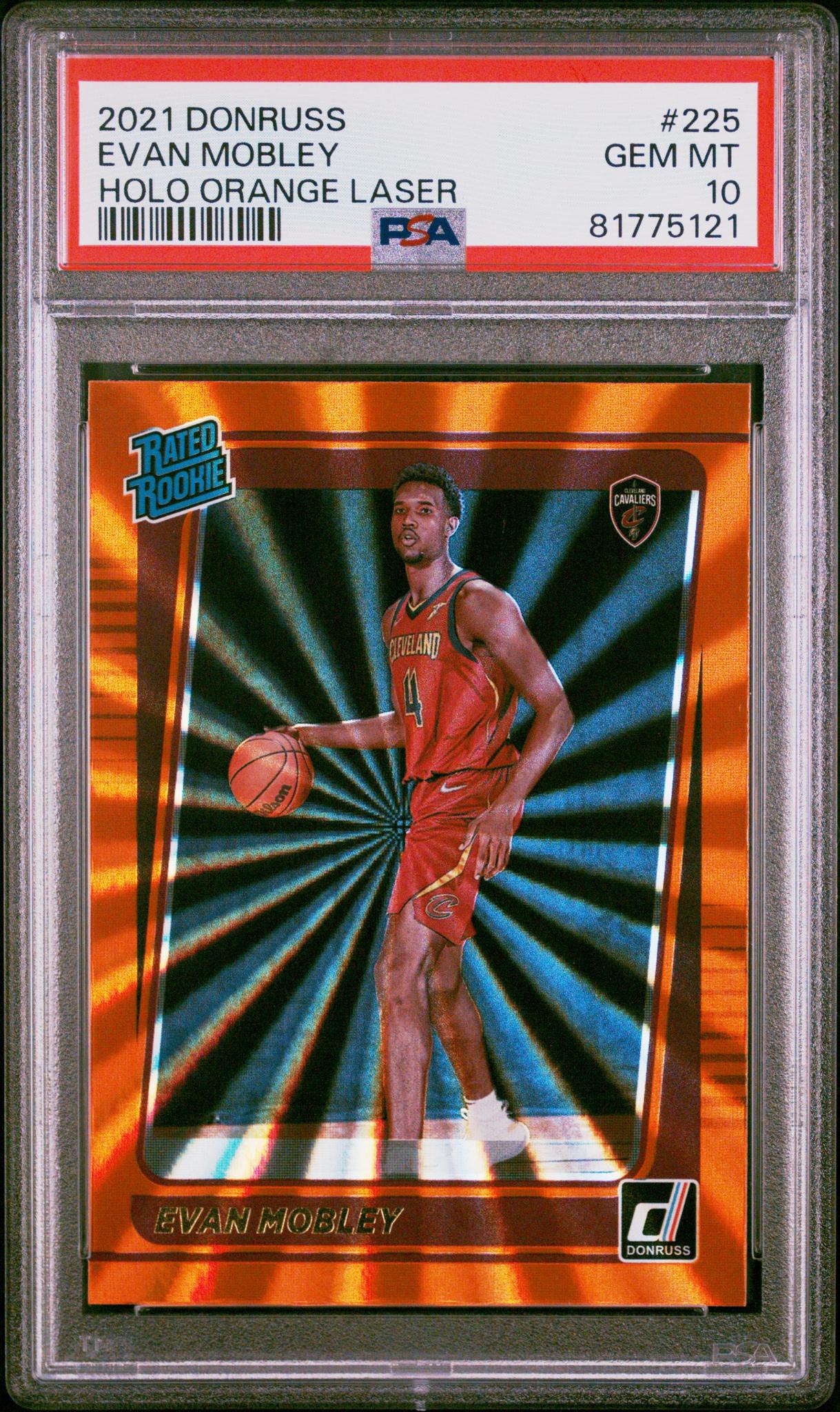 2021 Evan 2024 Mobley Donruss Rated Rookie Orange Laser PSA 10