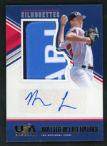 2018 Panini USA Baseball 40 Matthew Liberatore Silhouettes 18U National Team Auto