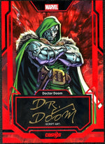 2025 Kakawow Cosmos Marvel Script Art Red #CM-PR-06 Doctor Doom Auto 72/75