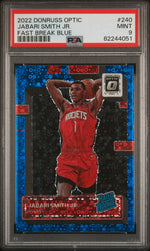 2022 Donruss Optic Fast Break Blue Jabari Smith Jr. #240 RC /49 PSA 9