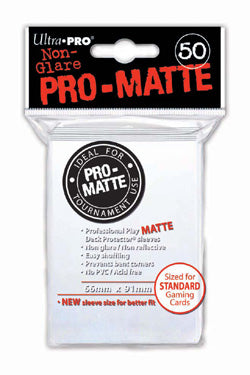 Ultra Pro Pro-Matte Deck Protector Sleeves (50 Count) - White