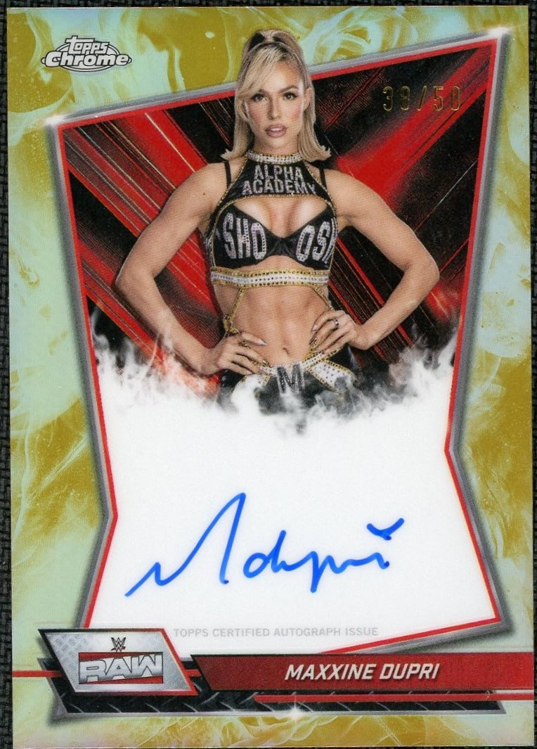 2026 Topps Chrome WWE Maxxine Dupri Auto #RBA-MAX /50
