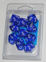 Chessex: Translucent Blue/White D6 Dice Block