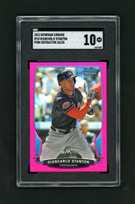 2013 Bowman Chrome #18 Giancarlo Stanton Pink Refractor /35 SGC 10