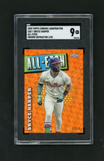 2025 Topps Chrome Bryce Harper All-Etch Orange LogoFractor /25 SGC 9