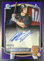 2025 Bowman Chrome Mitch Voit 1st True Purple Refractor Auto Rookie RC /250