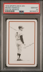 1978 Sports Deck Divison Mickey Mantle Ace of Hearts Mickey Mantle PSA 10