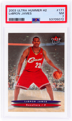 2004 Fleer Ultra Hummer H2 LeBron James #171 PSA 7