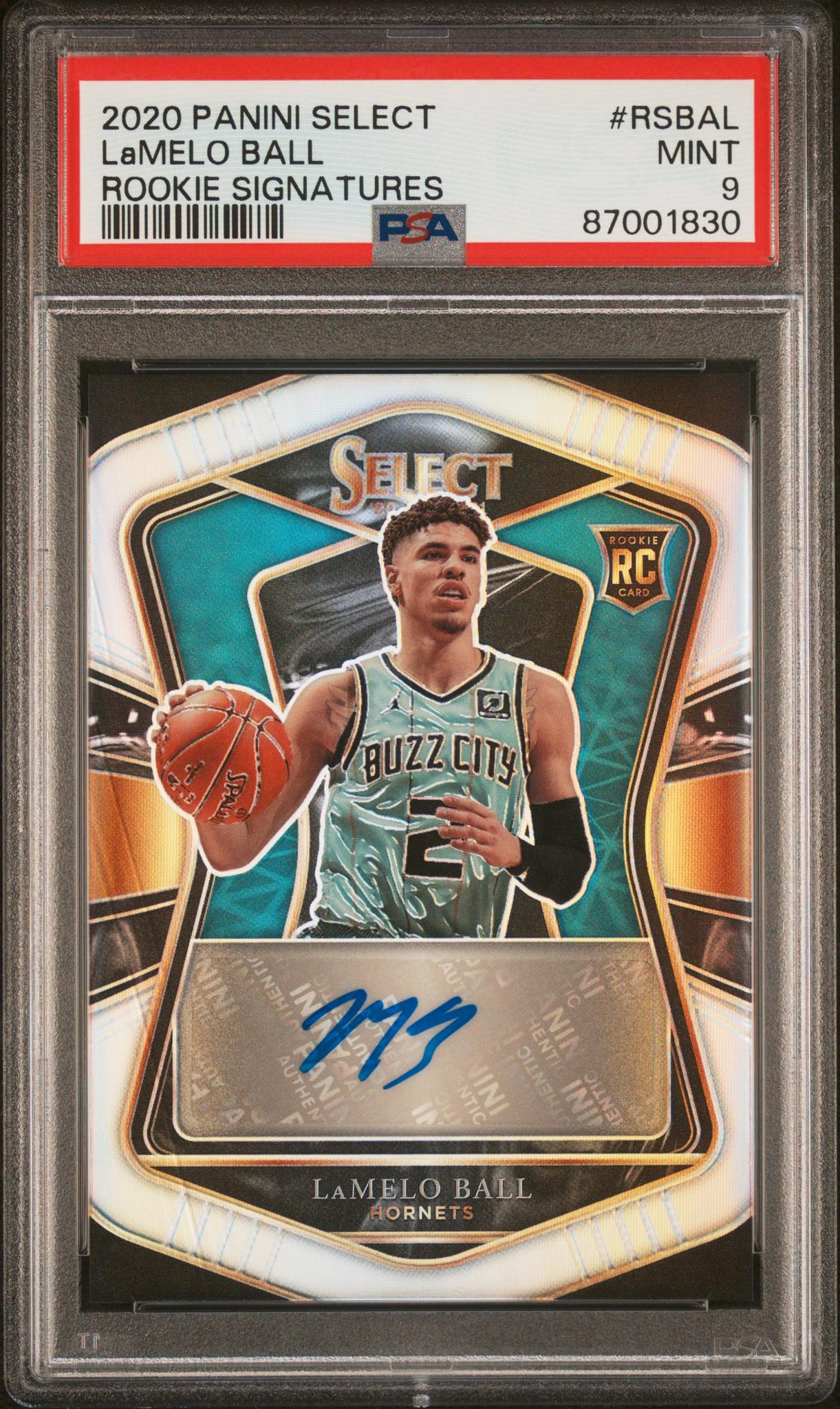 2020 Select #RS-BAL LaMelo Ball Rookie Signatures /249 PSA 9