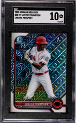 2022 Bowman Mega Box Chrome Justice Thompson #BCP-59 SGC 10