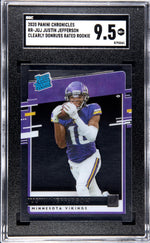 2020 Panini Chronicles #RR-JUJ Justin Jefferson Clearly Donruss Rated Rookie SGC 9.5