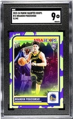 2023-24 Panini Haunted Hoops #15 Brandin Podziemski Slime SGC 9