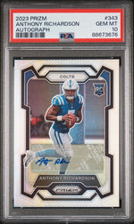 2023 Panini Prizm Anthony Richardson #343 RC Auto PSA 10