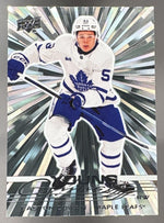 2025 Upper Deck Series 2 Easton Cowan #462 Young Guns Outburst Silver Rookie RC