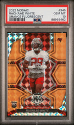 2022 Panini Mosaic Orange Fluorescent Rachaad White #345 PSA 10