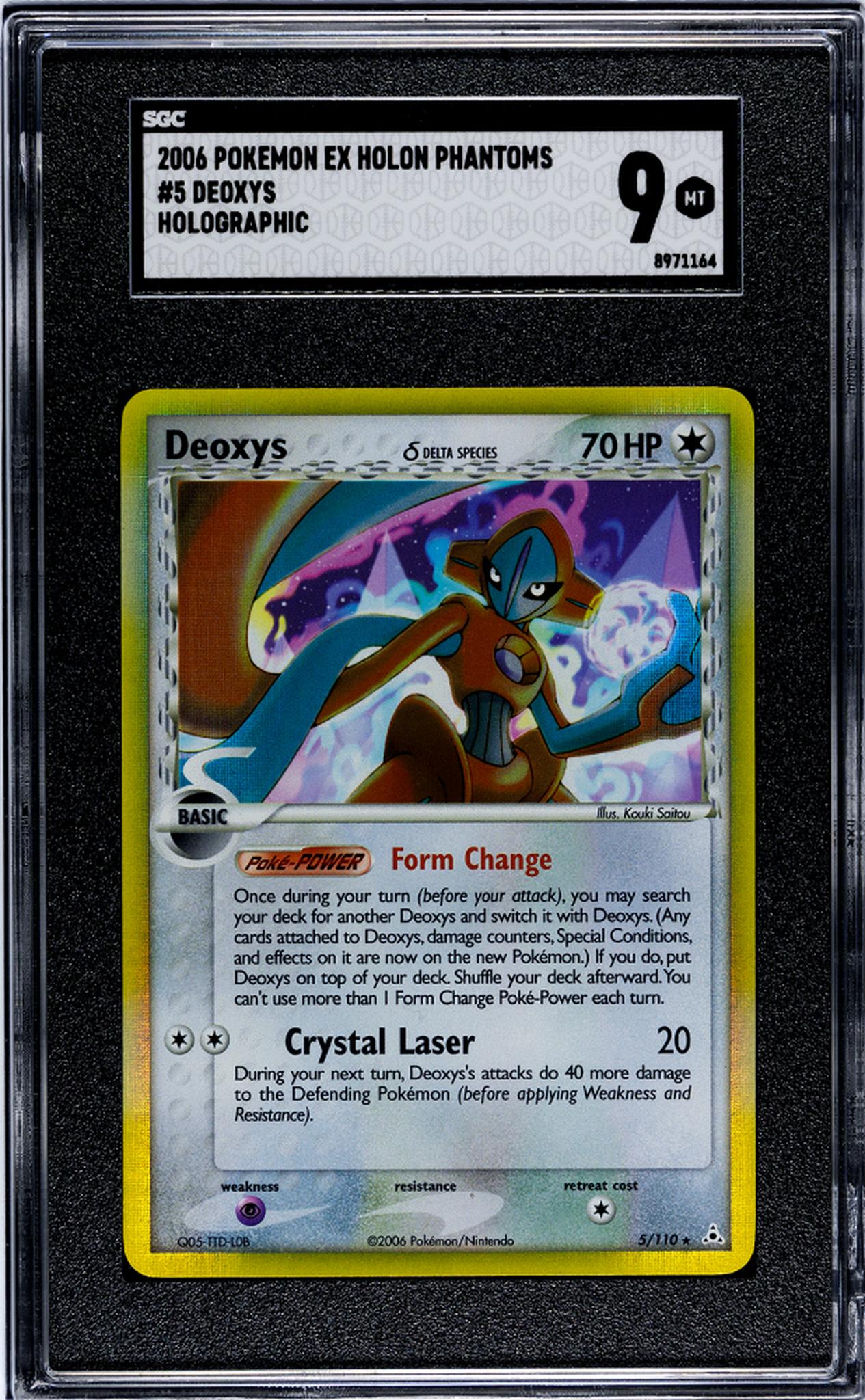 2006 Pokémon EX Holon Phantoms Delta Species Deoxys #5/110 Holo SGC 9