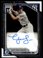 2024 Bowman Chrome CPA-GL0 George Lombard Jr. Rookie New York Yankees Auto