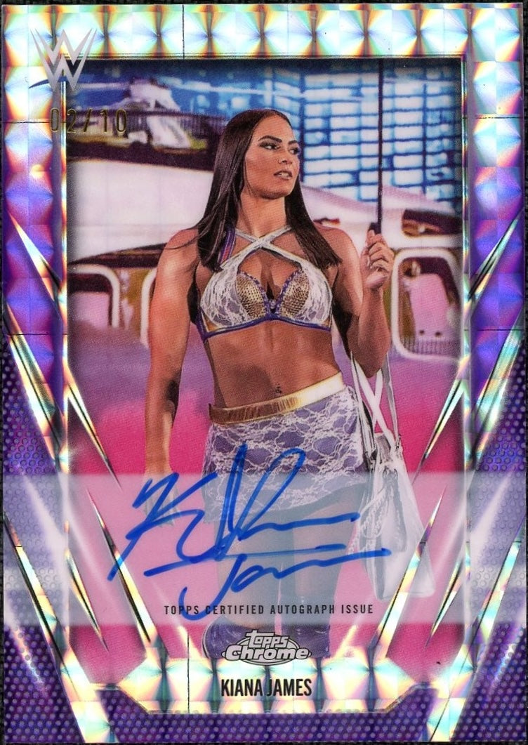2026 Topps Chrome WWE Kiana James Auto #BCA-KIJ /10