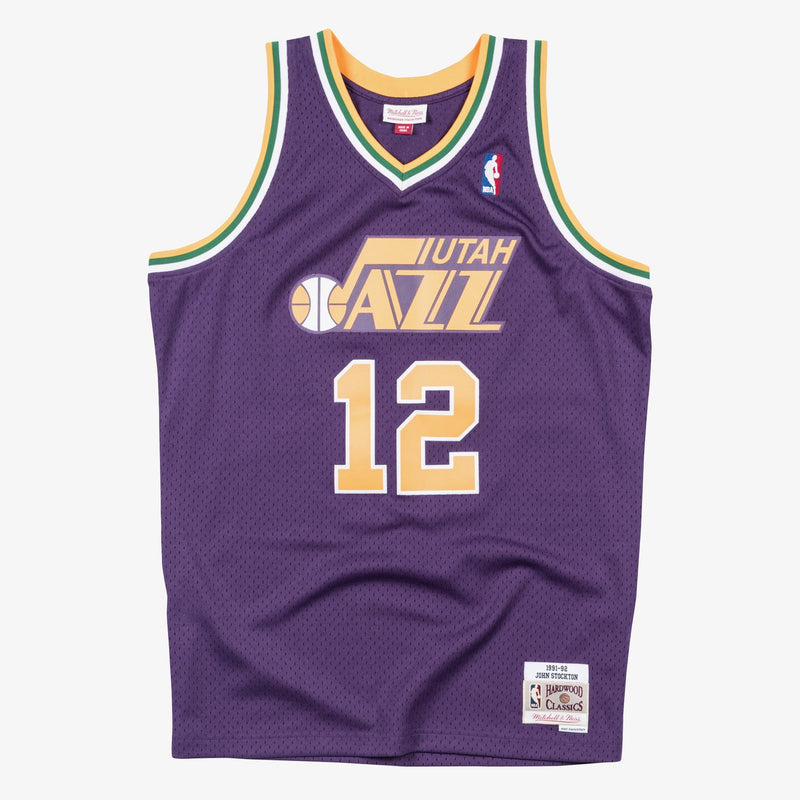 Mitchell & Ness John Stockton Purple Utah Jazz 1991/92 Hardwood Classics Swingman Player Jersey