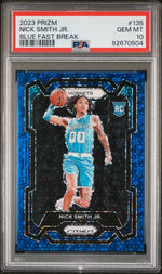 2023 Panini Prizm Prizms Fast Break Blue Nick Smith Jr. #135 /150 PSA 10