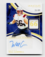 2025 Panini Immaculate Collection #INS-WCL Will Campbell Auto /99