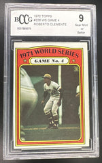 1972 Topps #226 Roberto Clemente World Series Game 4 BCCG 9