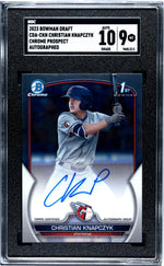 2023 Bowman Draft Chrome Auto Christian Knapczyk #CDA-CKN SGC 9 Auto 10