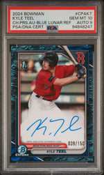 2024 Bowman Chrome Lunar Kyle Teel #CPAKT RC Auto /150 PSA 10 Auto 9