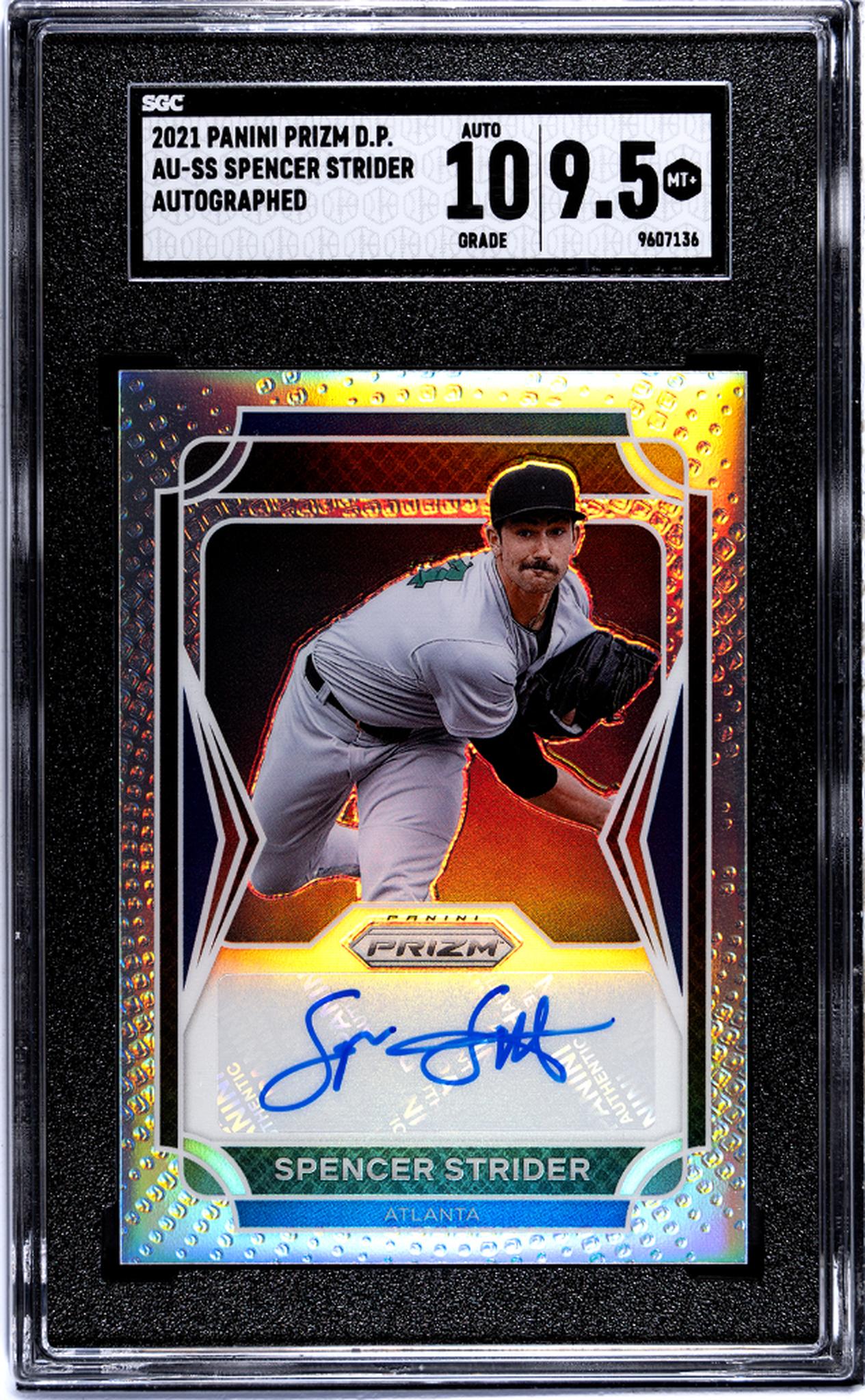 2021 Panini Prizm Draft Picks Spencer Strider #AU-SS Auto SGC 9.5 Auto 10