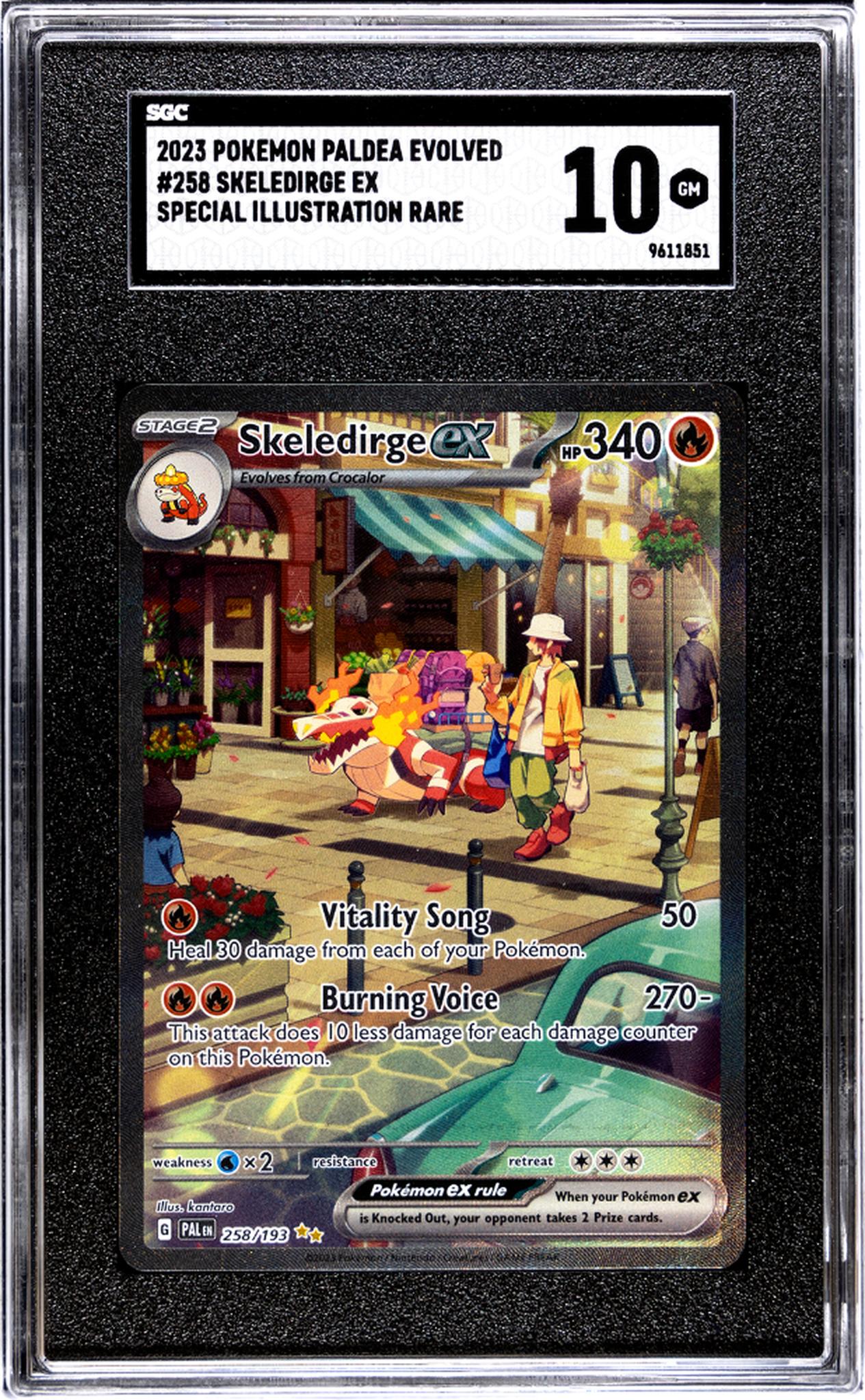 2023 Pokemon #258/193 Skeledirge EX Special Illustration Rare SGC 10