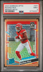 2023 Donruss Optic Bronze Mojo Rashee Rice #257 RC /35 PSA 9