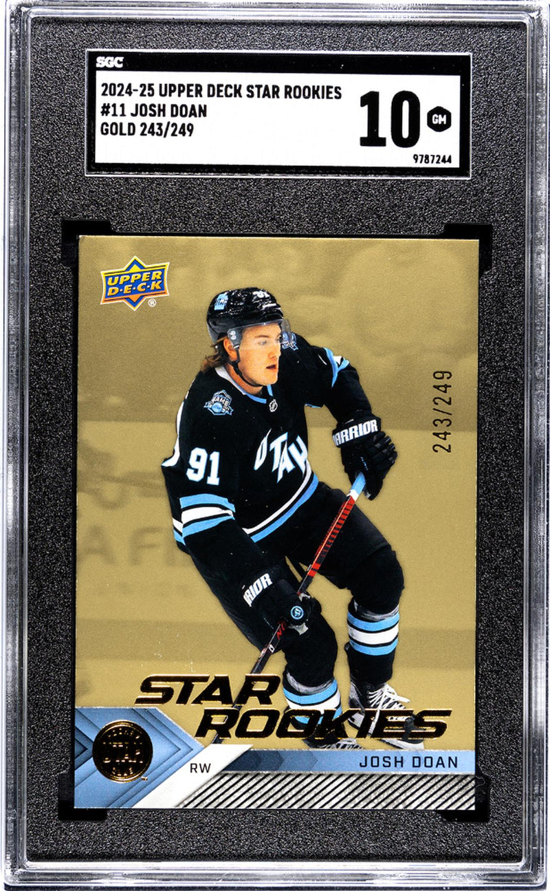 2024-25 Upper Deck Star Rookies Josh Doan #11 Gold /249 SGC 10