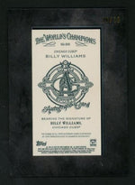 2021 Topps Allen & Ginter Billy Williams The World's Champions 10/10 Chicago Cubs Auto