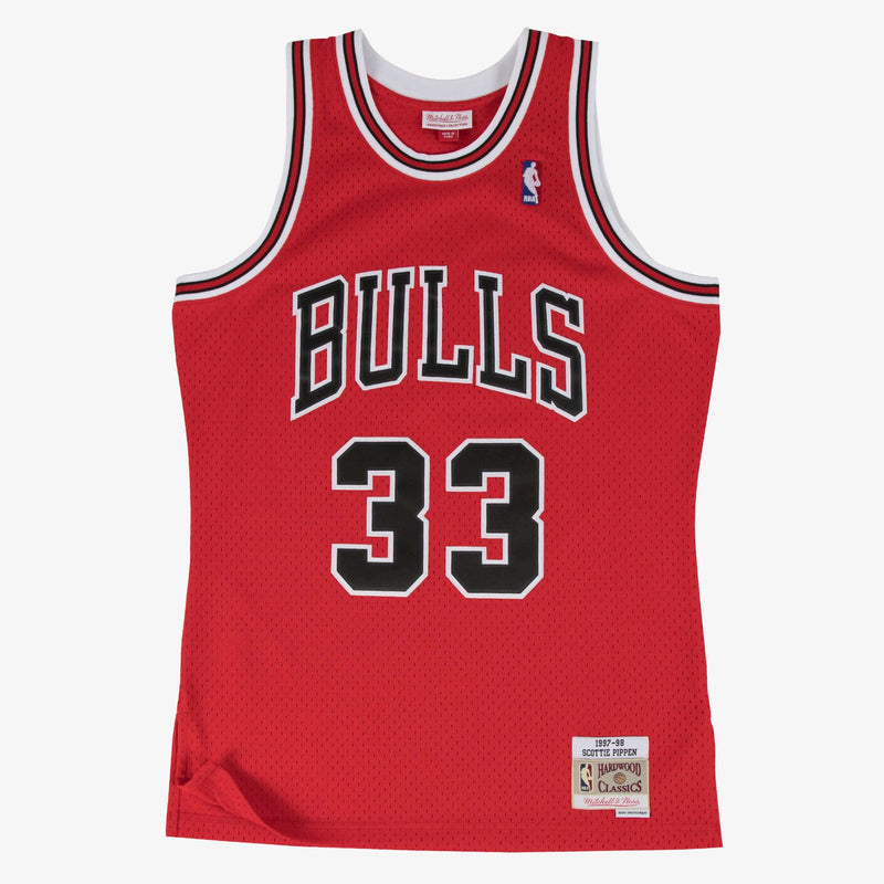Mitchell & Ness Scottie Pippen Red Chicago Bulls 1997/98 Hardwood Classics Swingman Player Jersey