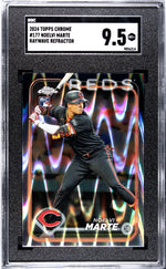 2024 Topps Chrome Raywave Refractor Noelvi Marte #177 RC SGC 9.5