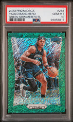 2023 Panini Prizm Deca Green Shimmer Fotl Paolo Banchero #264 /12 PSA 10