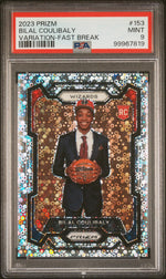 2023 Panini Prizm Variation Fast Break Bilal Coulibaly #153 RC PSA 9