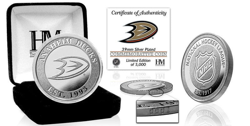 Highland Mint Anaheim Ducks Silver Coin - Limited Edition /5,000