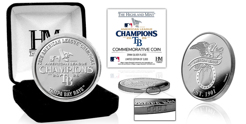 Highland Mint Tampa Bay Rays 2026 AL Champions Silver Coin - Limited Edition /5,000