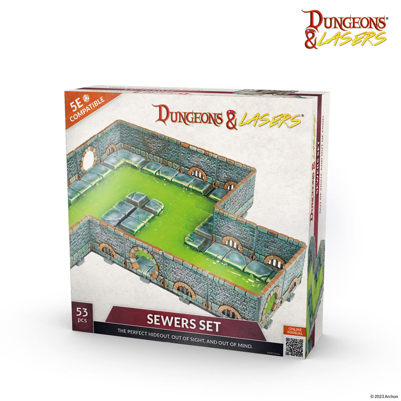 Archon Studio Dungeons & Lasers Sewers Set - 53 Pieces