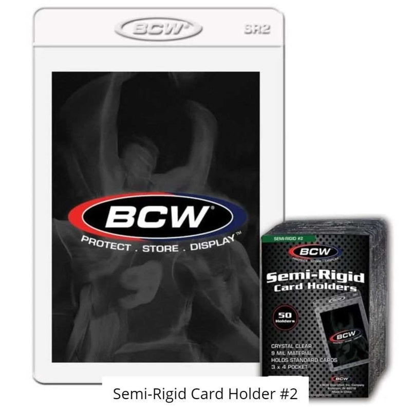 BCW Semi-Rigid Card Holders #2 Display - 4 Packs (200 Count)