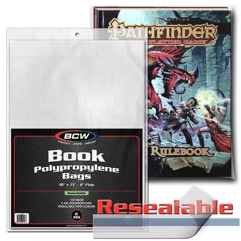 BCW Resealable Book Bags (100 Count) - 10 x 13 Inches